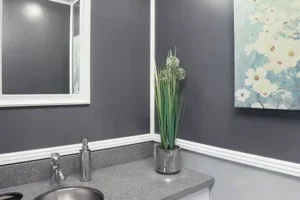 Inside of 4 Station Restroom Trailer