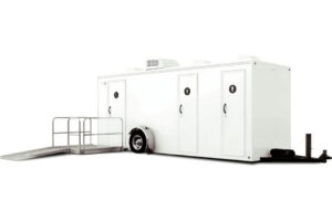 Outside of ADA compliant restroom trailer