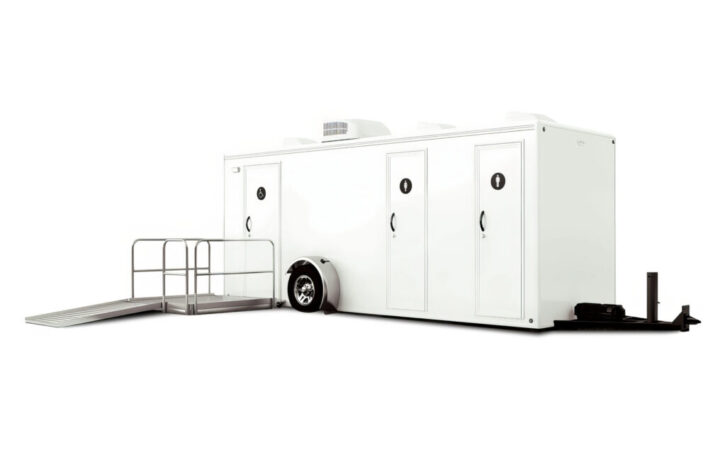 Outside of ADA compliant restroom trailer